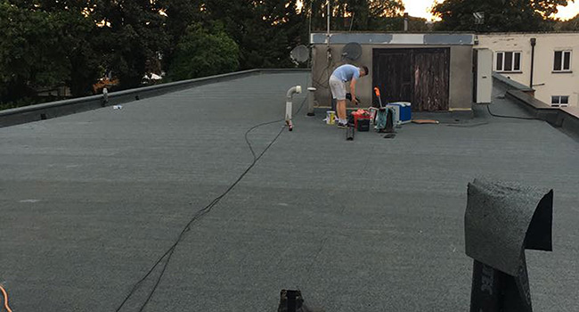 3 layers of felt applied.